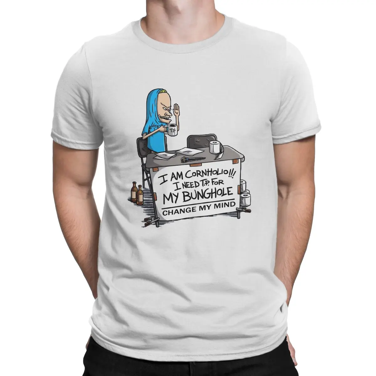 Уникальная футболка с надписью Change My Mind, Повседневная футболка с надписью Beavis и Butthead, летняя одежда для мужчин и женщин
Уникальная футболка с надписью Change My Mind, Повседневная футболка с надписью Beavis и Butthead, летняя одежда для мужчин и женщин