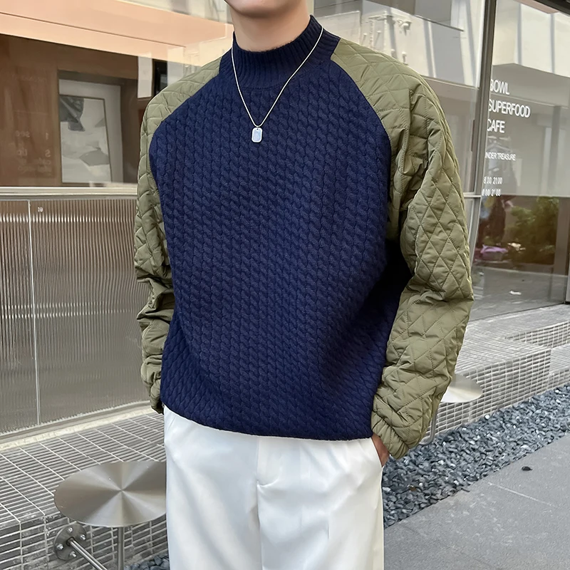 Brand clothing Men autumn and winter high quality warm Knitted sweater/Male slim fit Cotton splicing leisure pullover S-4XL
Brand clothing Men autumn and winter high quality warm Knitted sweater/Male slim fit Cotton splicing leisure pullover S-4XL