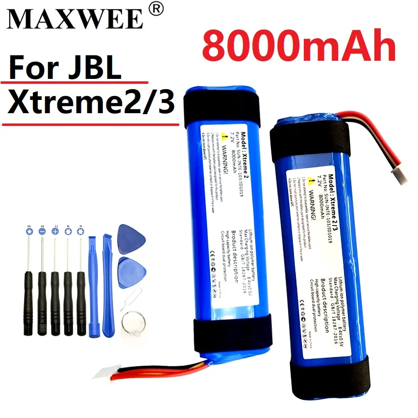 Литиевая батарея 7,2 В, 8000 мА · ч, фотоаккумулятор 2INR19/66-2 ID1019 для JBL Xtreme 2/3, батарея для Bluetooth динамика
Литиевая батарея 7,2 В, 8000 мА · ч, фотоаккумулятор 2INR19/66-2 ID1019 для JBL Xtreme 2/3, батарея для Bluetooth динамика
