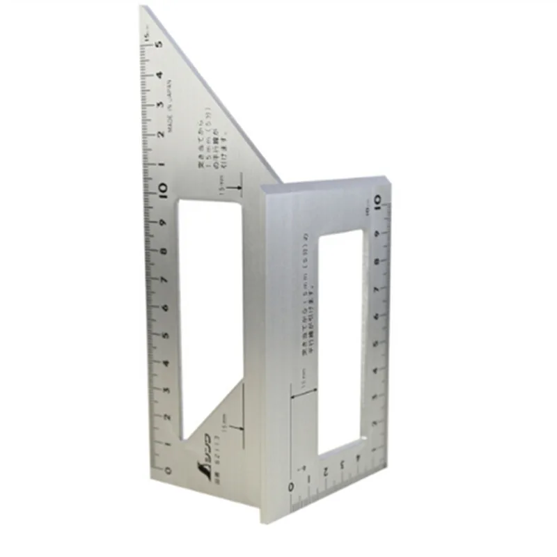 Portable Lightweight 15cm Measuring Range Aluminum Alloy 45/90° Multi-Function Wooden Ruler Measuring Tool
Portable Lightweight 15cm Measuring Range Aluminum Alloy 45/90° Multi-Function Wooden Ruler Measuring Tool