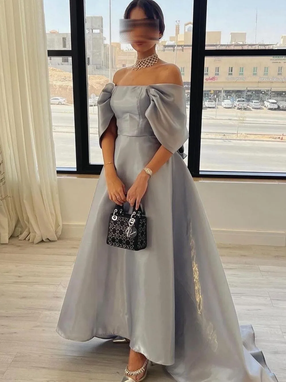 New Cute Prom Dresses A line Off the Shoulder Ankle Length Sleeveless Dusty Blue robes de soirée Saudi Arabia Woman فستان
New Cute Prom Dresses A line Off the Shoulder Ankle Length Sleeveless Dusty Blue robes de soirée Saudi Arabia Woman فستان