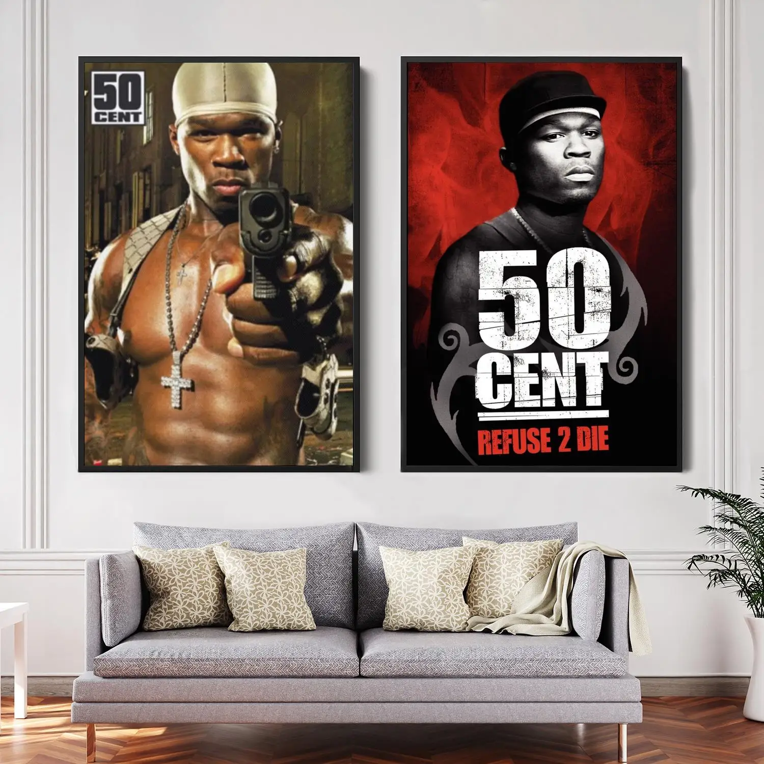 

50 cent Singer Decorative Canvas Posters Room Bar Cafe Decor Gift Print Art Wall Paintings