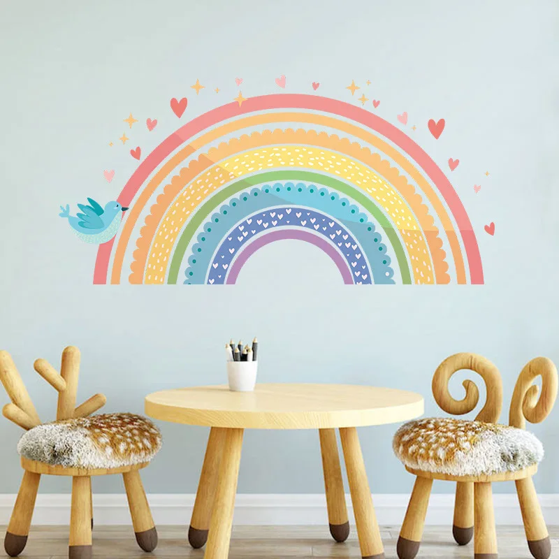 Cartoon Rainbow Lace Children's Bedroom Entrance Commercial Wall Beautification Decorative Wallpaper Stickers Self-Adhesive
Cartoon Rainbow Lace Children's Bedroom Entrance Commercial Wall Beautification Decorative Wallpaper Stickers Self-Adhesive