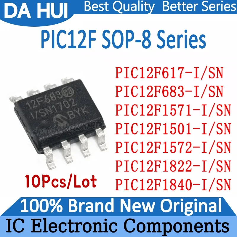10Pcs PIC12F617-I/SN PIC12F683-I/SN PIC12F1571-I/SN PIC12F1501-I/SN PIC12F1572-I/SN PIC12F1822-I/SN PIC12F1840-I/SN IC MCU Chip 
10Pcs PIC12F617-I/SN PIC12F683-I/SN PIC12F1571-I/SN PIC12F1501-I/SN PIC12F1572-I/SN PIC12F1822-I/SN PIC12F1840-I/SN IC MCU Chip