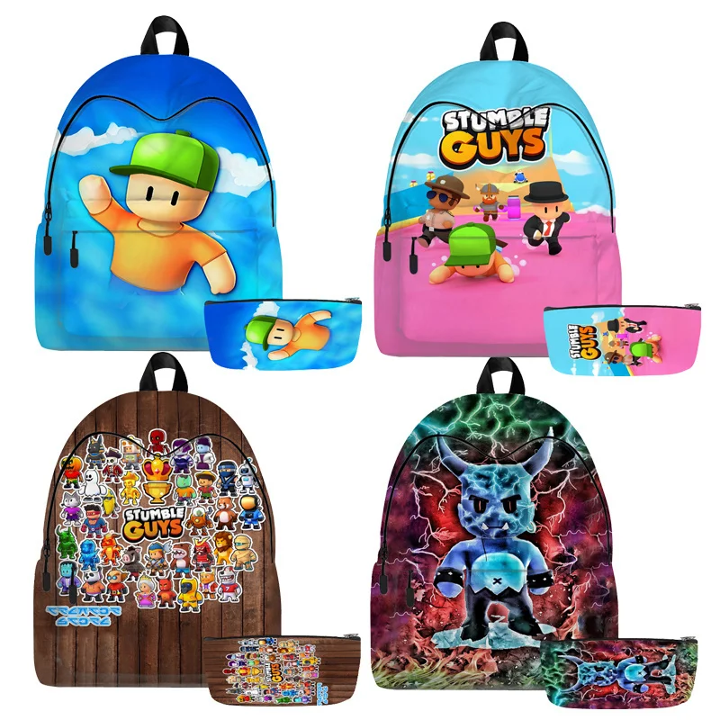 2pcs/set Stumble Guys Backpack Stumble Games Boys Girls Shoulder Bag Cosplay Student Cartoon School Bag For Kids Birthday Gift
2pcs/set Stumble Guys Backpack Stumble Games Boys Girls Shoulder Bag Cosplay Student Cartoon School Bag For Kids Birthday Gift
