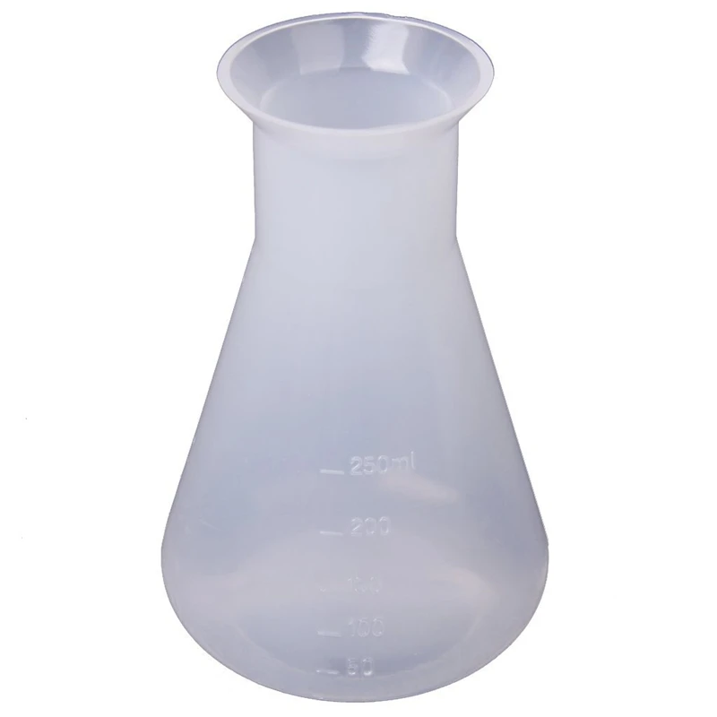 6X пластиковые прозрачные лабораторные химические флаконы Erlenmeyer, емкость-250 мл
6X пластиковые прозрачные лабораторные химические флаконы Erlenmeyer, емкость-250 мл