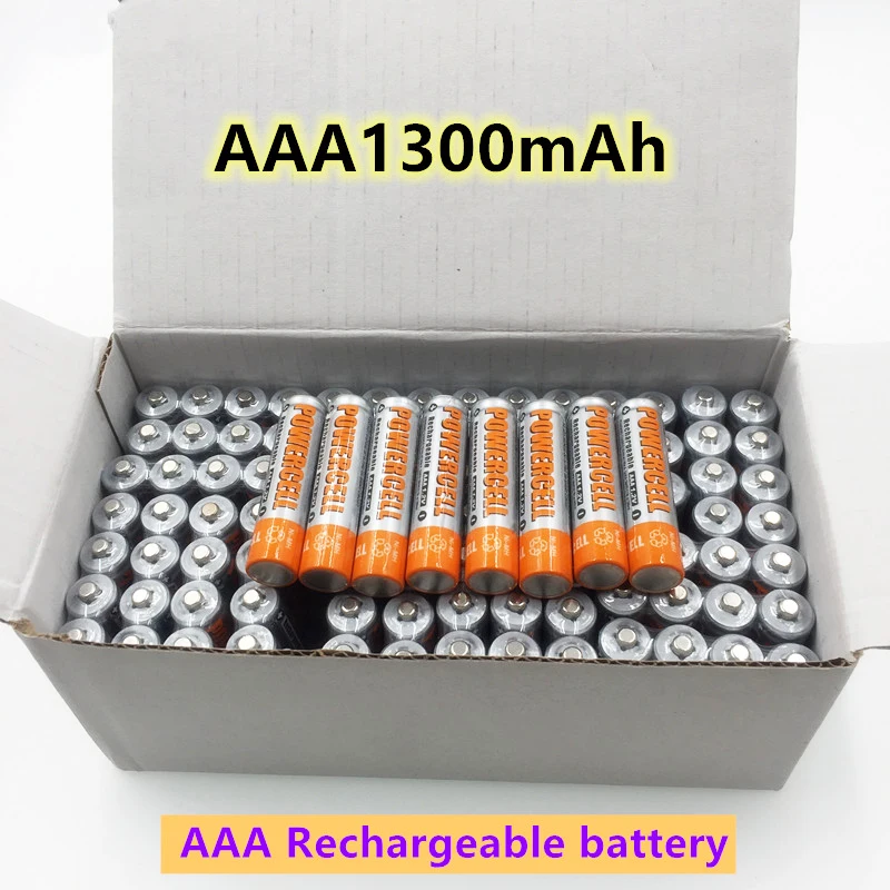 AAA 1.2V 1300mAh Batterie Rechargeable, NI-MH, pour horloges, souris, ordinateurs, jouets, etc.
AAA 1.2V 1300mAh Batterie Rechargeable, NI-MH, pour horloges, souris, ordinateurs, jouets, etc.