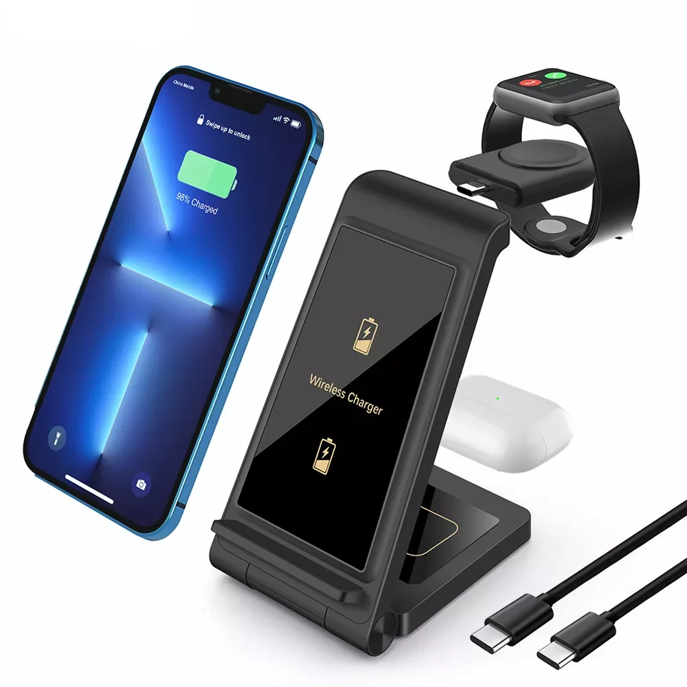 Charger Stand 3 in 1 Qi 20W Fast Charging Dock Station Watch 7 6 Pro 13 12 11 XS XR X 8
Charger Stand 3 in 1 Qi 20W Fast Charging Dock Station Watch 7 6 Pro 13 12 11 XS XR X 8