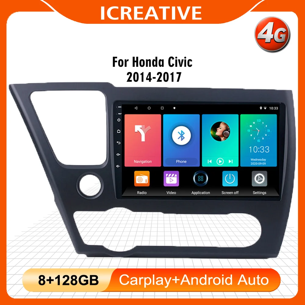 4G Carplay Autoradio For Honda Civic 2014-2017 Android Car Radio Multimedia Player Navigation GPS 2 din autoradio Head Unit
4G Carplay Autoradio For Honda Civic 2014-2017 Android Car Radio Multimedia Player Navigation GPS 2 din autoradio Head Unit