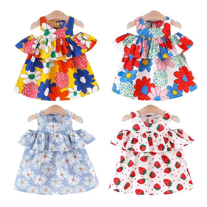 Summer Flowers Dresses For Girls Fashion Printed Toddler Girl Dress Casual Beach Sundress Princess Dress Baby Clothes 1-3 Year
Summer Flowers Dresses For Girls Fashion Printed Toddler Girl Dress Casual Beach Sundress Princess Dress Baby Clothes 1-3 Year