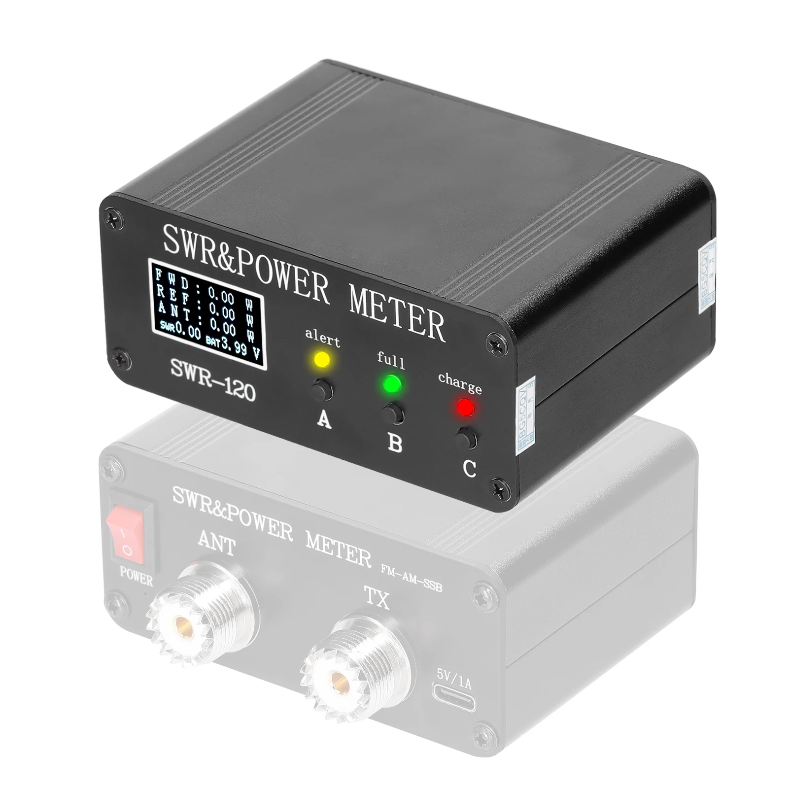 1.8MHz-50MHz 0.5W-120W Short Waves SWR and Power Watt Meter Chinese English Menu Switchable Type-C Charging Interface
1.8MHz-50MHz 0.5W-120W Short Waves SWR and Power Watt Meter Chinese English Menu Switchable Type-C Charging Interface