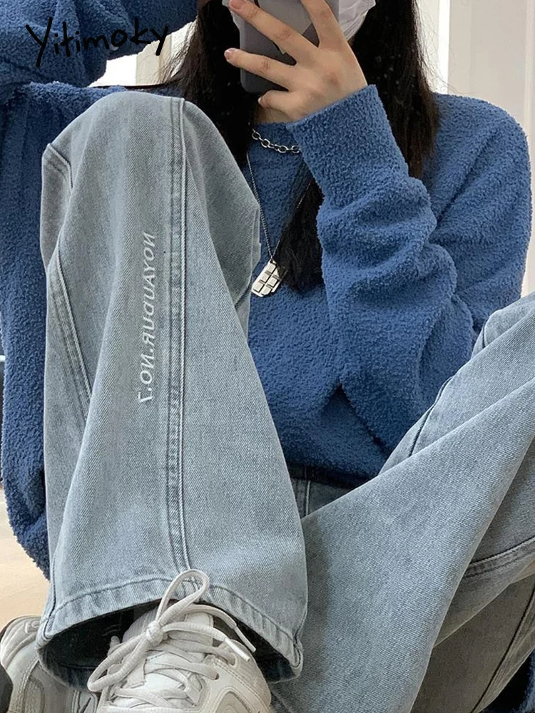 Yitimoky 2022 Summer Patchwork Women Jeans High Waist Straight Flare Jean Street Casual Ladies Denim Wide Leg Pants Korean Jeans
Yitimoky 2022 Summer Patchwork Women Jeans High Waist Straight Flare Jean Street Casual Ladies Denim Wide Leg Pants Korean Jeans