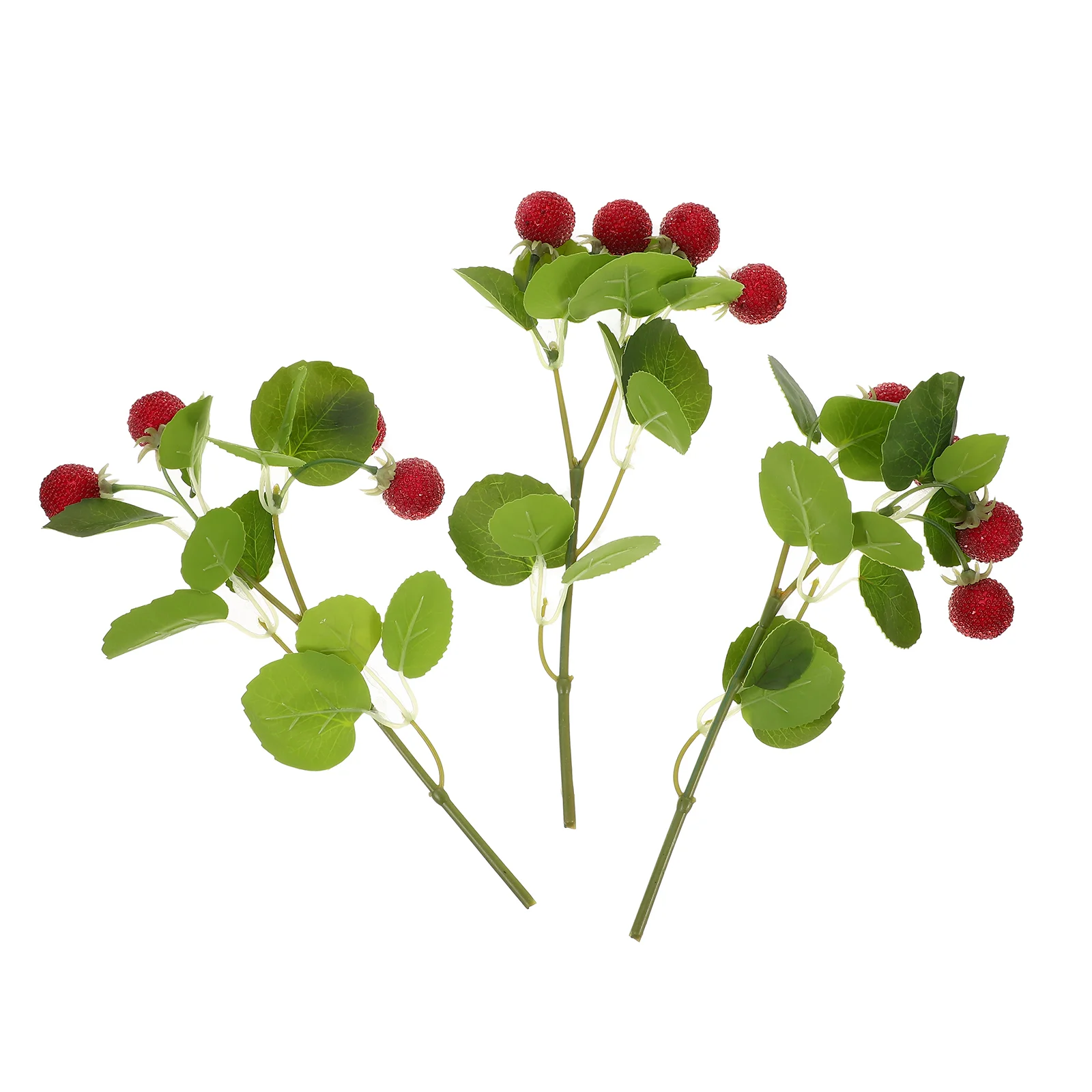 

Stems Artificial Fake Berry Fruit Berries Picks Faux Stem Plastic Branches Flower Strawberry Red Greenery Holly Decor Ornaments