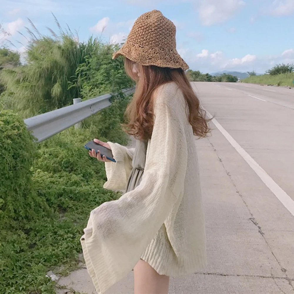 Knitted Cardigan Women Plus Size Summer Cardigan Sweater Women Loose Hollow Coat Cardigans Korean Top
Knitted Cardigan Women Plus Size Summer Cardigan Sweater Women Loose Hollow Coat Cardigans Korean Top