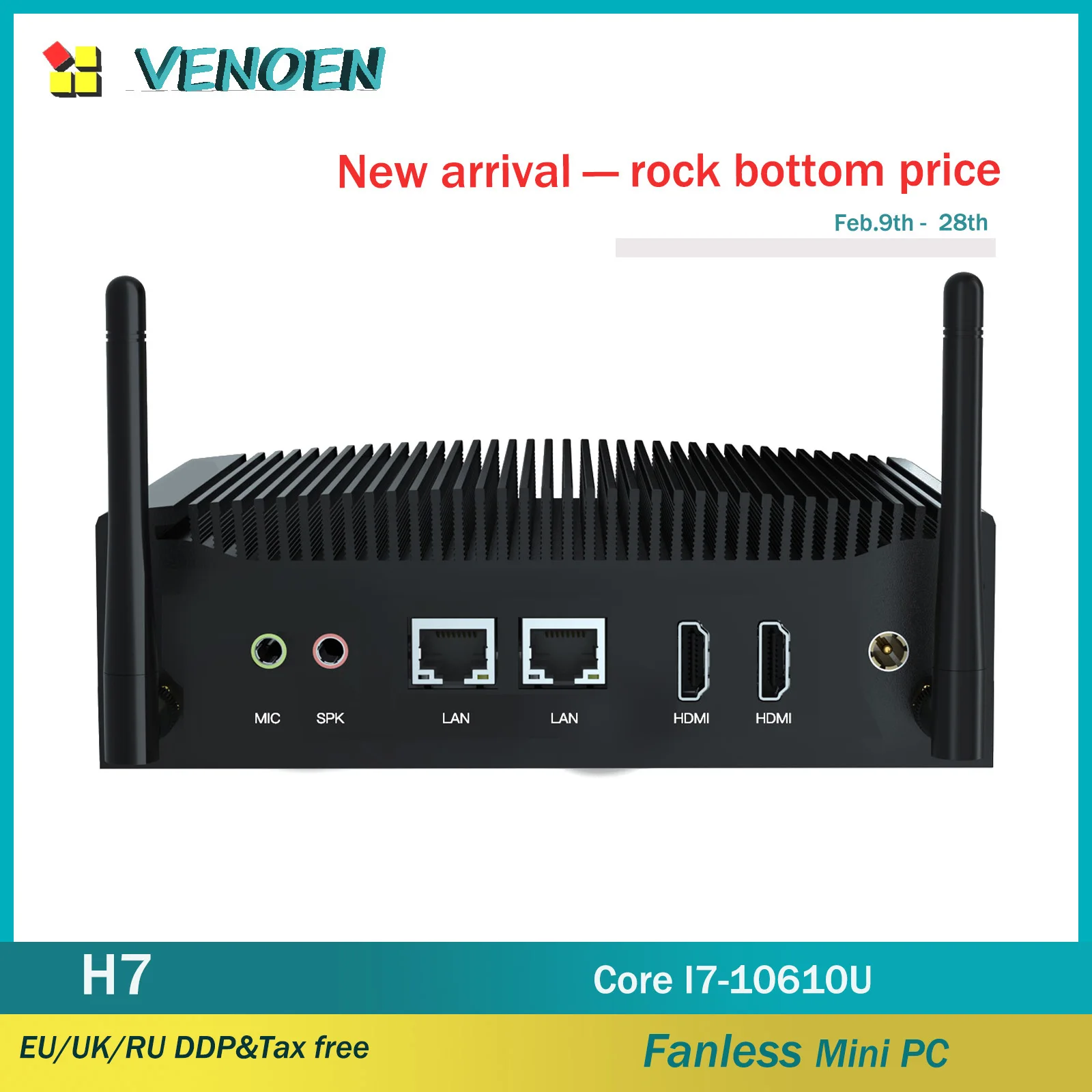 ITX Industrial Rugged Computer Core i7 10610U 8665U 2* HDMI Fanless Mini PC 8*USB RS232 I5 8260U Windows10 Pro Linux(Pre-sale)
ITX Industrial Rugged Computer Core i7 10610U 8665U 2* HDMI Fanless Mini PC 8*USB RS232 I5 8260U Windows10 Pro Linux(Pre-sale)