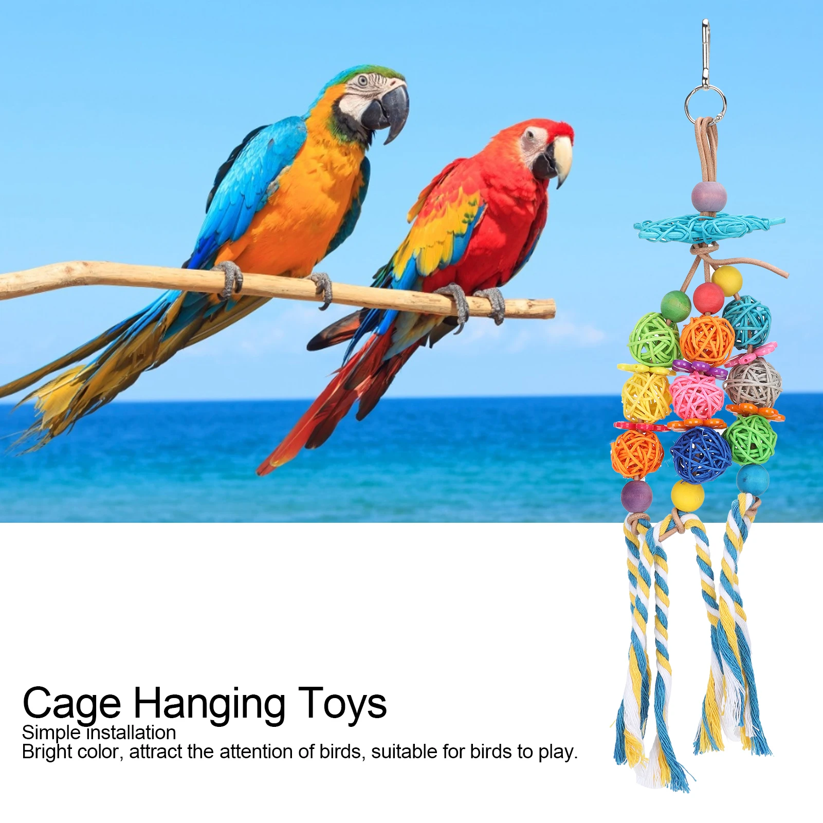 2Pcs Parrots Rattan Ball Chewing Toy Cage Hanging Bird Biting String Pet Accessory
2Pcs Parrots Rattan Ball Chewing Toy Cage Hanging Bird Biting String Pet Accessory