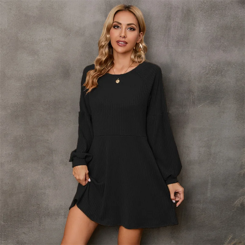 Women Black Sweater Dress 2022 New Winter Long Sleeve Warm Knitting Dress Casual Loose Pit Knitted A-Line Dress Vestido De Mujer
Women Black Sweater Dress 2022 New Winter Long Sleeve Warm Knitting Dress Casual Loose Pit Knitted A-Line Dress Vestido De Mujer