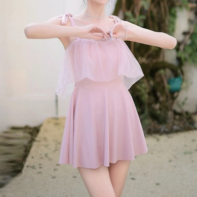 2023 New Conjoined Conservatism Thin Cute Japanese Casual Solid Color Girl Pink Spliced Lace With Chest Pad Youth Style Swimwear
2023 New Conjoined Conservatism Thin Cute Japanese Casual Solid Color Girl Pink Spliced Lace With Chest Pad Youth Style Swimwear