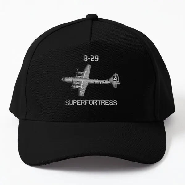 

B 29 Superfortress World War 2 Airplane Baseball Cap Hat Czapka Hip Hop Spring Summer Boys Solid Color Black Bonnet Women