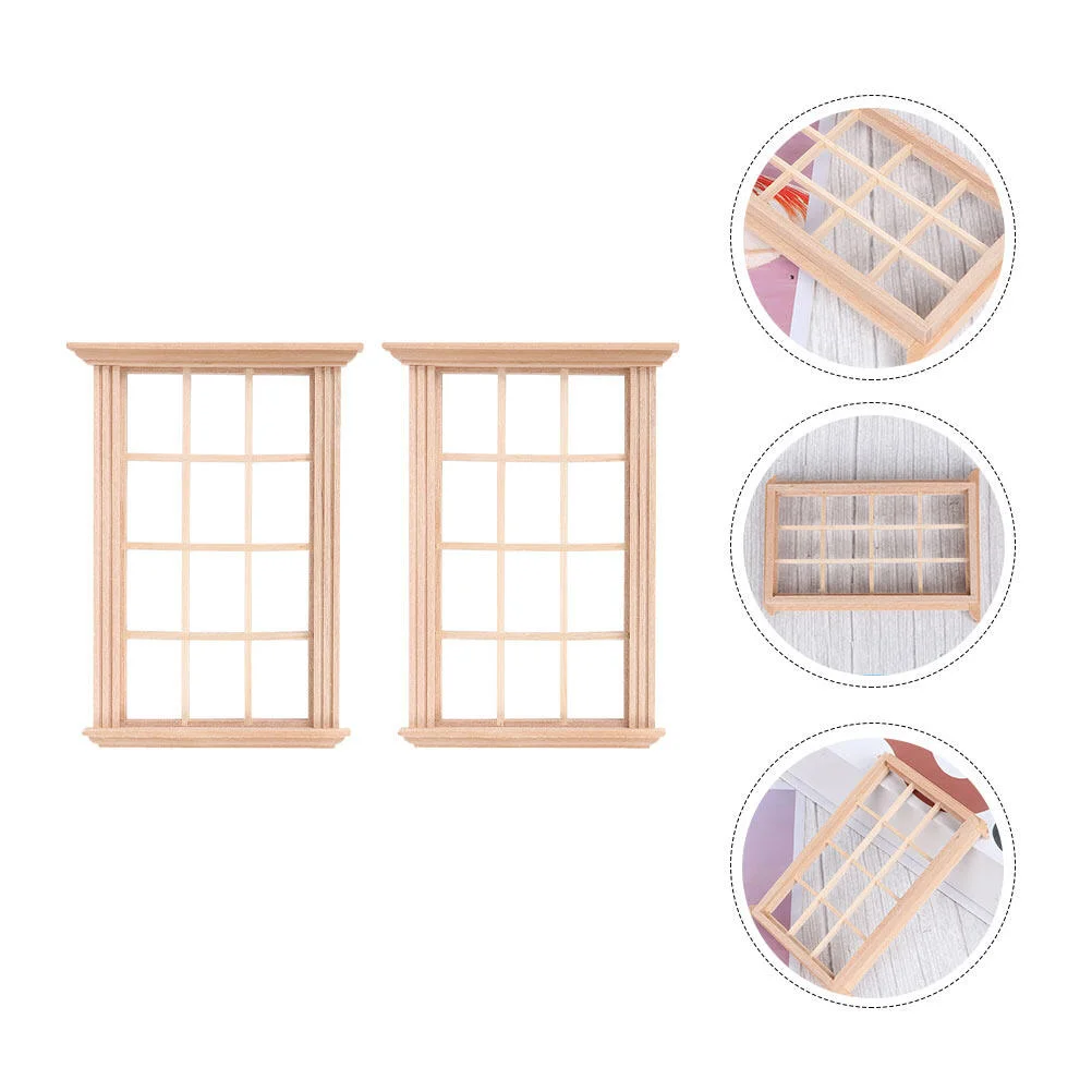 House Window Frame Ornament, 2PCS Unpainted Wood 12- Pane Window& Frame& Glass Sheet 1/ 12 Furniture Any Room Items Accessory
House Window Frame Ornament, 2PCS Unpainted Wood 12- Pane Window& Frame& Glass Sheet 1/ 12 Furniture Any Room Items Accessory