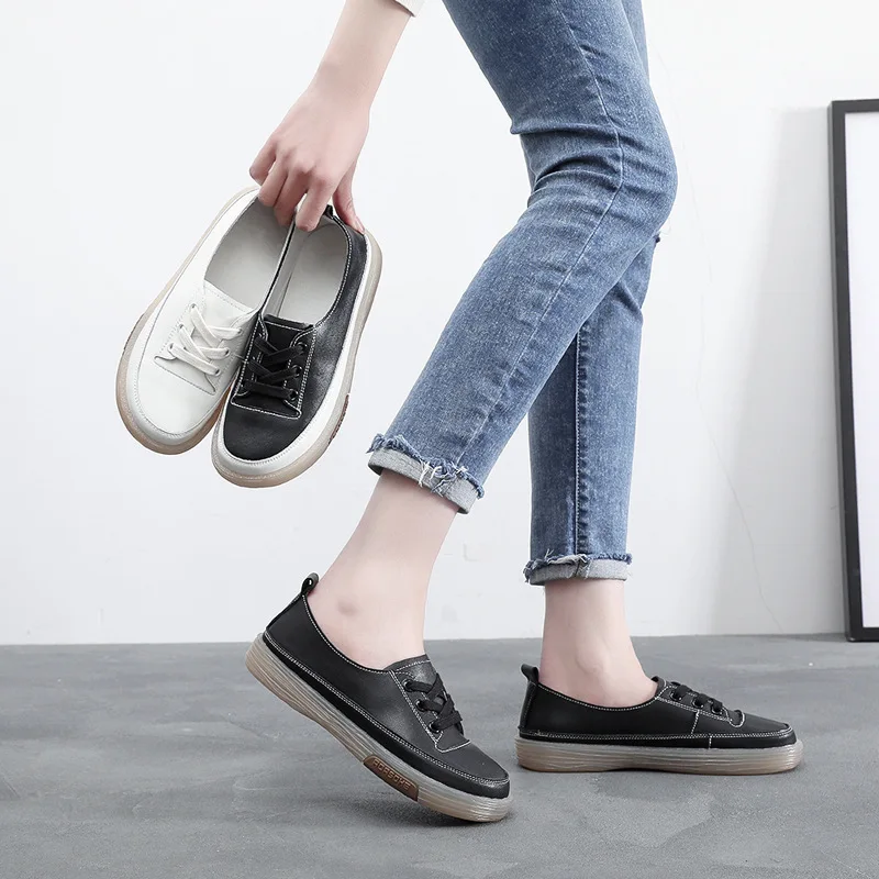 Shoes Woman Flats Round Toe Casual Female Sneakers Genuine Leather Soft Dress New Moccasins Nurse Small Summer Cross Basic Solid
Shoes Woman Flats Round Toe Casual Female Sneakers Genuine Leather Soft Dress New Moccasins Nurse Small Summer Cross Basic Solid