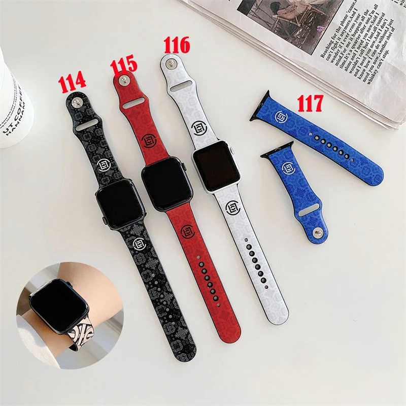 Decoration strap for Apple watch band 41mm 45mm correa 38/42mm belt Silicone Printed bracelet iWatch serie 7 5 4 SE 6 44mm 40mm
Decoration strap for Apple watch band 41mm 45mm correa 38/42mm belt Silicone Printed bracelet iWatch serie 7 5 4 SE 6 44mm 40mm