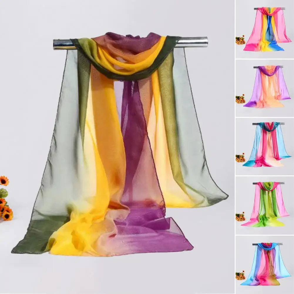 Women Scarf Color Matching Thin Soft Breathable Sunshade Anti-UV Chiffon Neck Decoration Summer Shawl Clothes Accessory
Women Scarf Color Matching Thin Soft Breathable Sunshade Anti-UV Chiffon Neck Decoration Summer Shawl Clothes Accessory