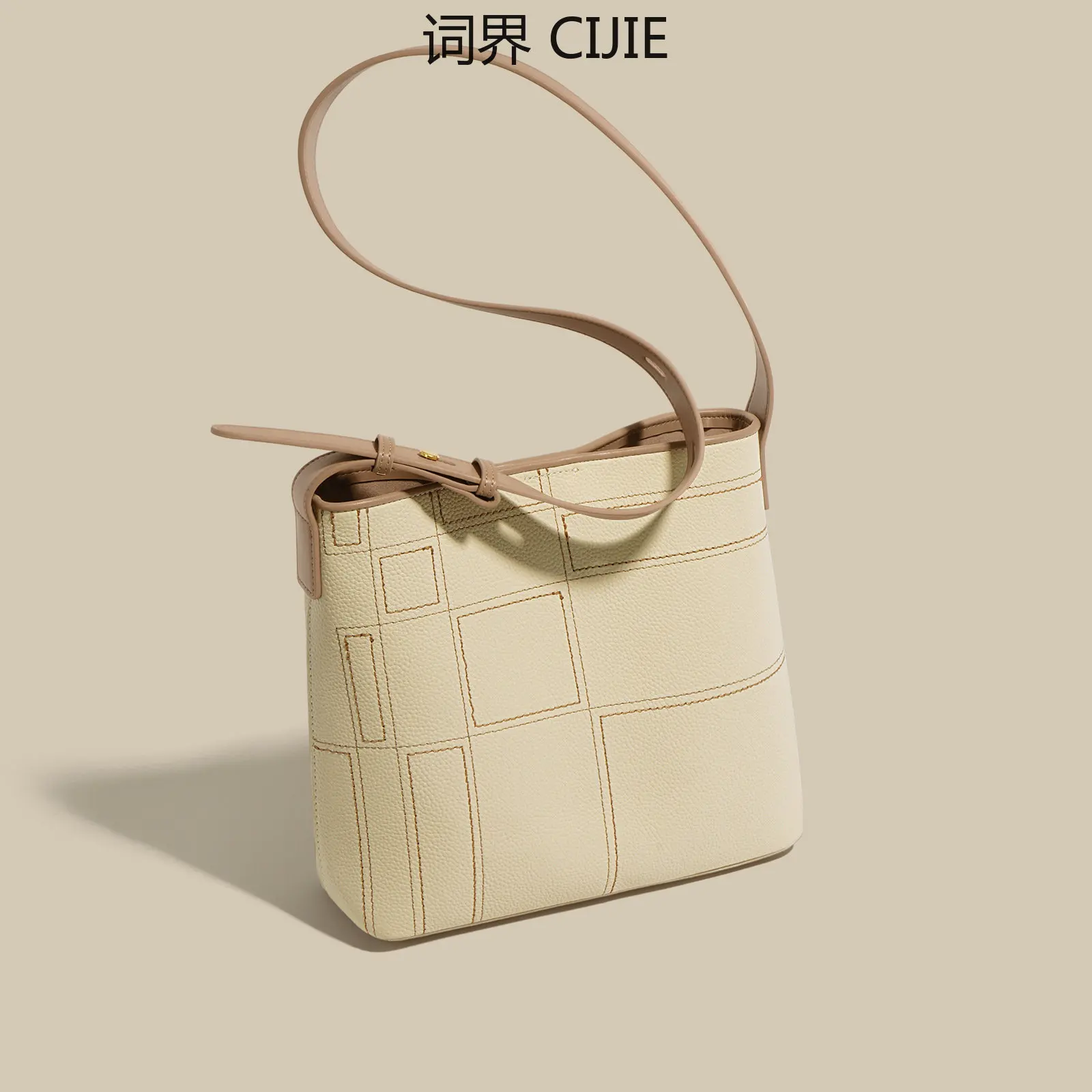 Cijie Bucket Bag Commuter Women's Bag Autumn and Winter New First Layer Cowhide Colorblock Underarm Shoulder Bag
Cijie Bucket Bag Commuter Women's Bag Autumn and Winter New First Layer Cowhide Colorblock Underarm Shoulder Bag