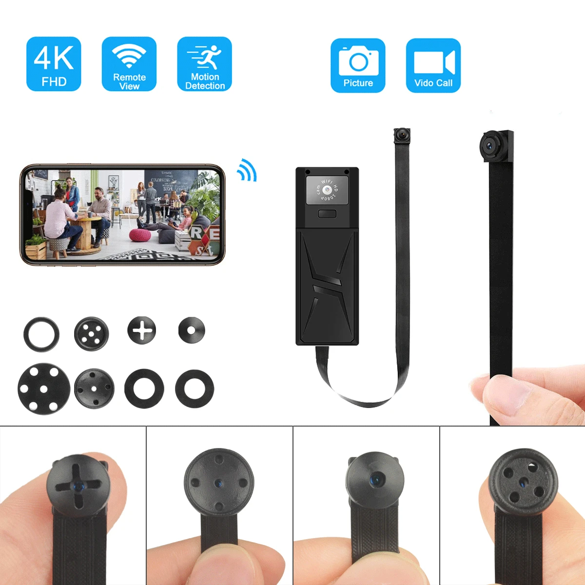 Full HD 4K 1080P Мини Wi-Fi камера беспроводная IP-камера Обнаружение движения ночное видение маленький секретный видеорегистратор Микро-видеокамер...
Full HD 4K 1080P Мини Wi-Fi камера беспроводная IP-камера Обнаружение движения ночное видение маленький секретный видеорегистратор Микро-видеокамер...