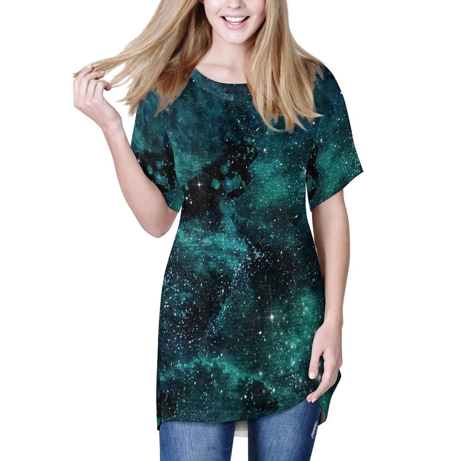 Футболка женская с коротким рукавом, дизайнерская уличная одежда с принтом бисера и звезд, крутая длинная рубашка с рисунком, летняя одежда,...
Футболка женская с коротким рукавом, дизайнерская уличная одежда с принтом бисера и звезд, крутая длинная рубашка с рисунком, летняя одежда,...