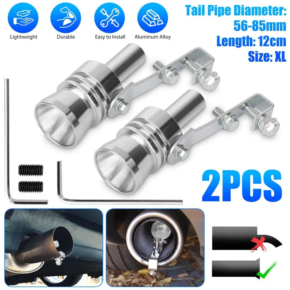 2pcs Motorcycle Exhaust Pipe Tail Throat Sound Whistle Muffler Aluminum Alloy Exhaust Transformer Modified Parts
2pcs Motorcycle Exhaust Pipe Tail Throat Sound Whistle Muffler Aluminum Alloy Exhaust Transformer Modified Parts