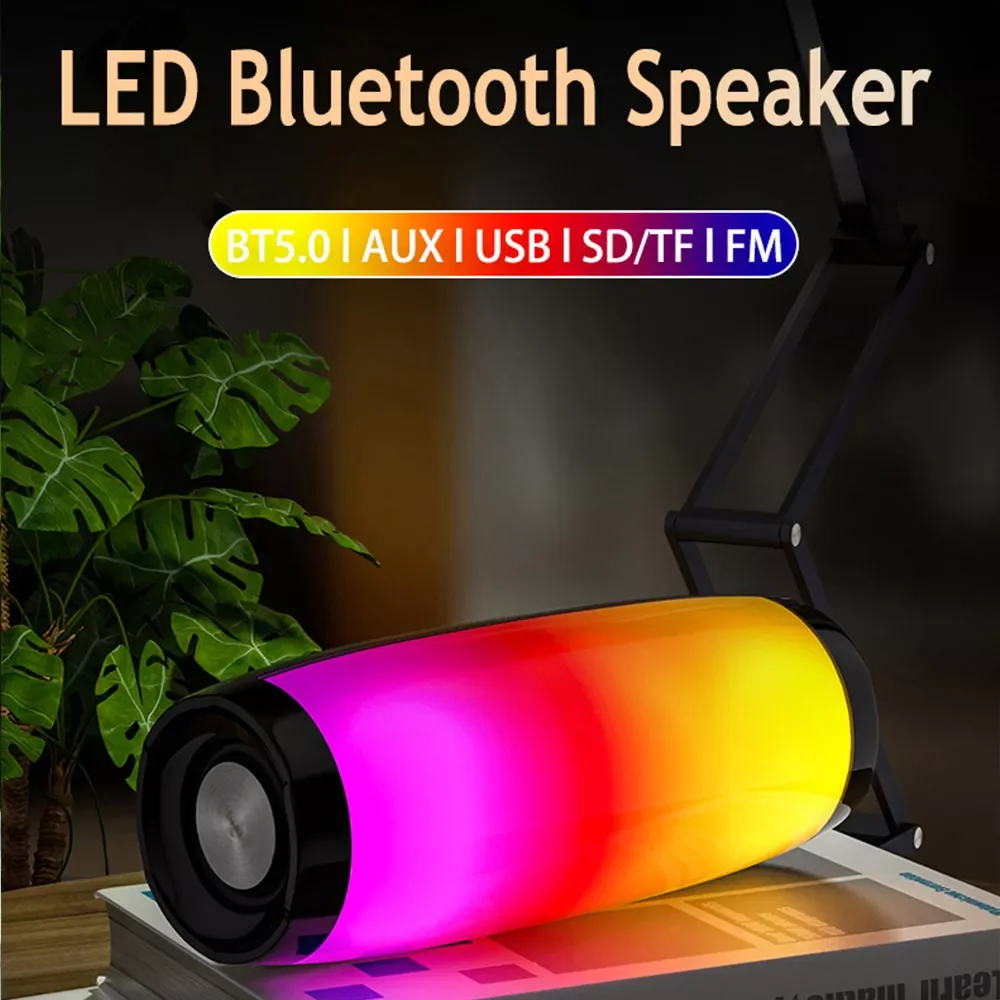 Portable altavoz Bluetooth-compatible Speaker Wireless Bass Column Waterproof Outdoor USB Speakers Support AUX TF Subwoofer LED
Portable altavoz Bluetooth-compatible Speaker Wireless Bass Column Waterproof Outdoor USB Speakers Support AUX TF Subwoofer LED