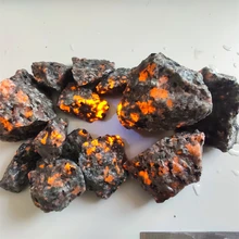 Natural Raw Yooperlites Flame Stone Fluorescent Stone Energy Reiki Specimens Diffuser Oils Stone Fire Home Decoration Stone