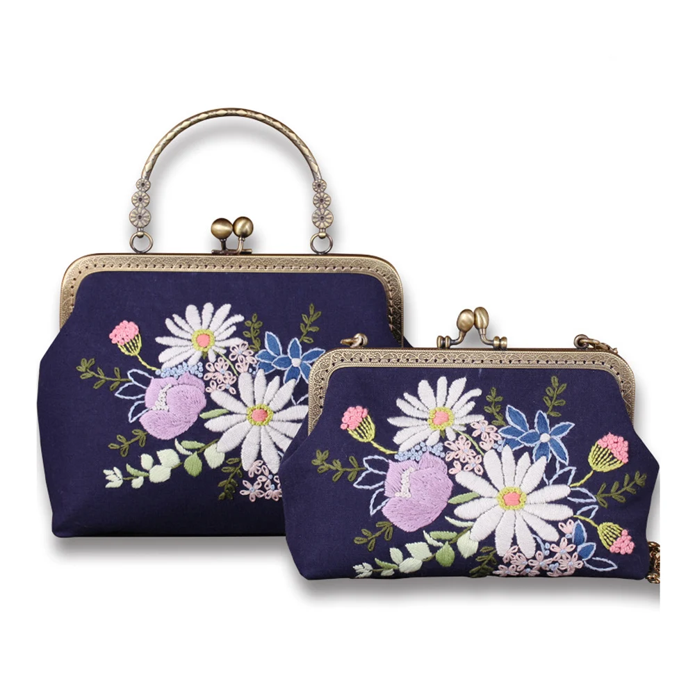 DIY Embroidery Bag Handcraft Needlework Cross Stitch Kit Hand Bag Purse with Handle and Sling Chain Handbag Package Bag
DIY Embroidery Bag Handcraft Needlework Cross Stitch Kit Hand Bag Purse with Handle and Sling Chain Handbag Package Bag