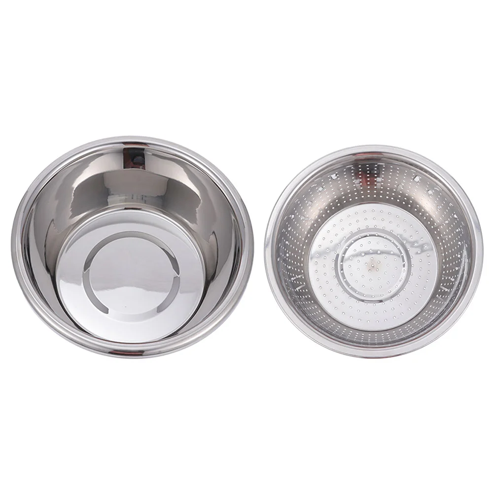 Mixing Bowl Stainless Steel Drain Basin Food Strainers Salad Multi-function Fruit
Mixing Bowl Stainless Steel Drain Basin Food Strainers Salad Multi-function Fruit