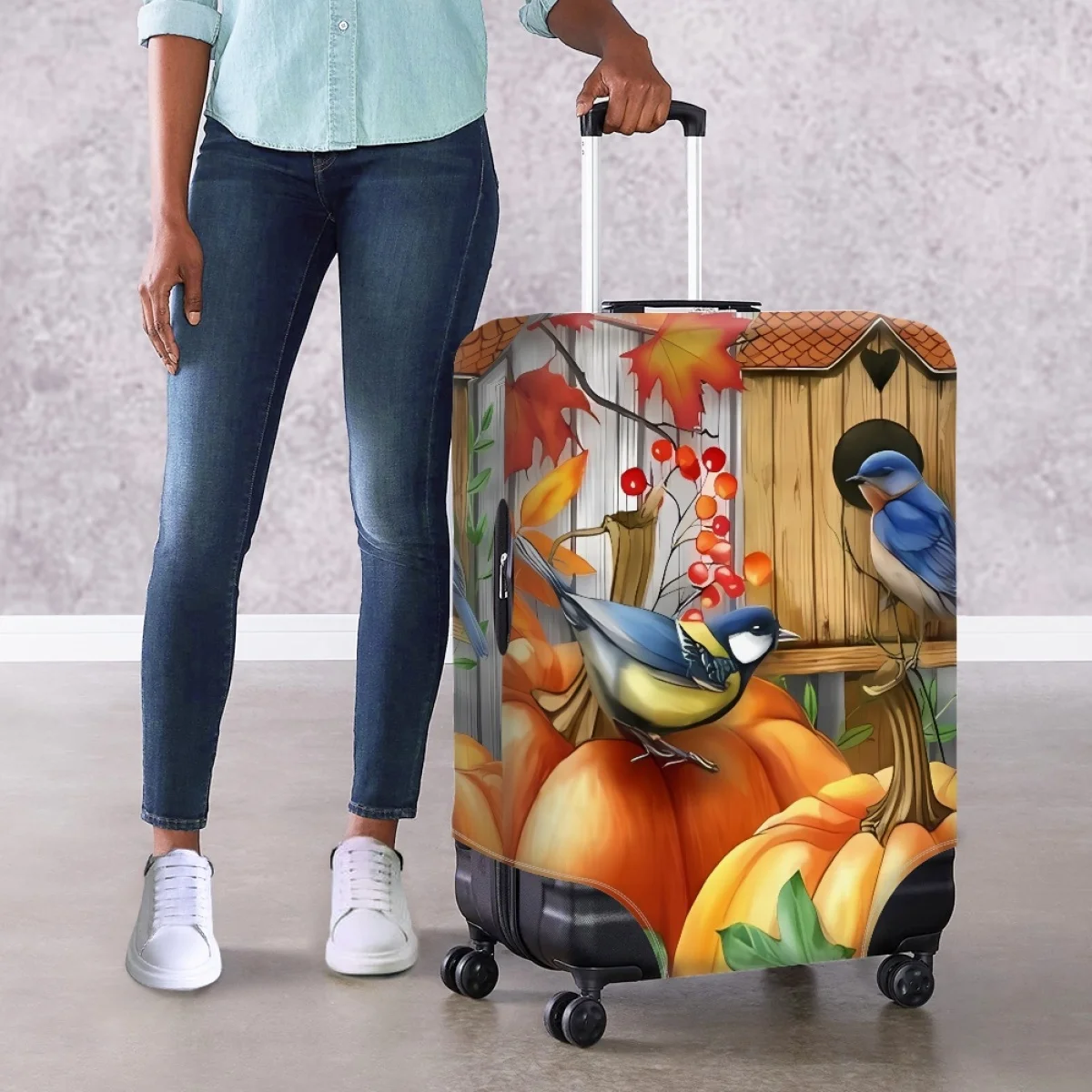 Autumn Pumpkin Thanksgiving Design Suitcase Cover Protector Luggage Cover Apply To 18-32 Inch Baggage Fashion Scratch Resistant
Autumn Pumpkin Thanksgiving Design Suitcase Cover Protector Luggage Cover Apply To 18-32 Inch Baggage Fashion Scratch Resistant