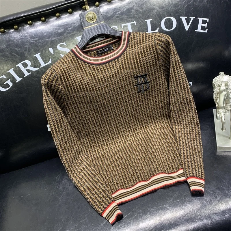 Self-cultivation Lattice Knitted Sweater Men Pullover SweatersBritish Style Knitting Unlined Upper Garment Jersey Navidad Hombre
Self-cultivation Lattice Knitted Sweater Men Pullover SweatersBritish Style Knitting Unlined Upper Garment Jersey Navidad Hombre