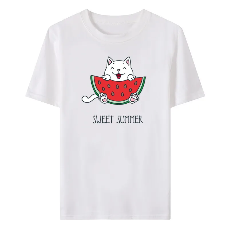 Summer new fashion women's Harajuku simple graphic printed cotton comfortable T-shirt
Summer new fashion women's Harajuku simple graphic printed cotton comfortable T-shirt