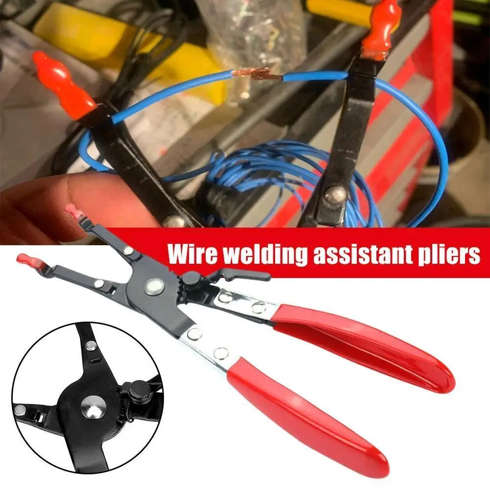 Red+black Carbon Steel Welding Auxiliary Pliers Premium Steel Pliers for Secure Wire Holding Efficient Soldering 240mm
Red+black Carbon Steel Welding Auxiliary Pliers Premium Steel Pliers for Secure Wire Holding Efficient Soldering 240mm
