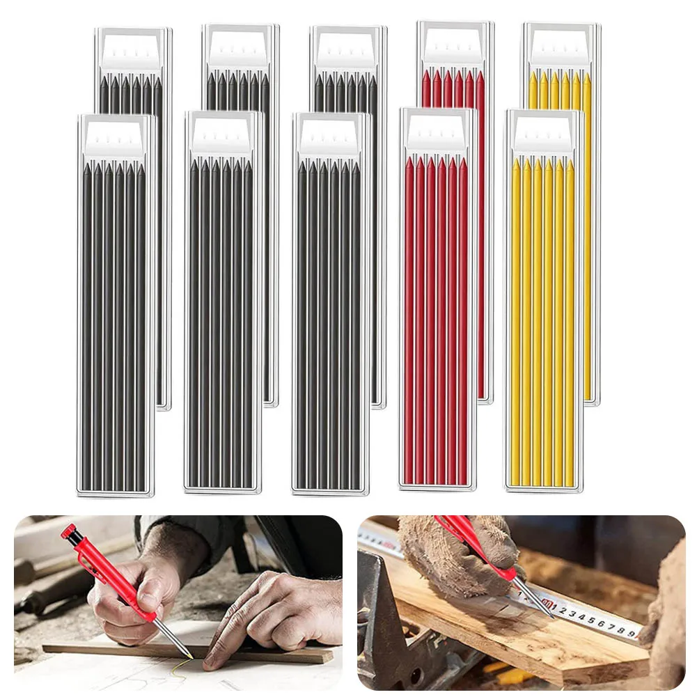 60PCS Solid Carpenter Pencil Set Woodworking Deep Hole Mechanical Pencils Refill Replace Hole Mechanical Pencil Refill Hand Tool
60PCS Solid Carpenter Pencil Set Woodworking Deep Hole Mechanical Pencils Refill Replace Hole Mechanical Pencil Refill Hand Tool