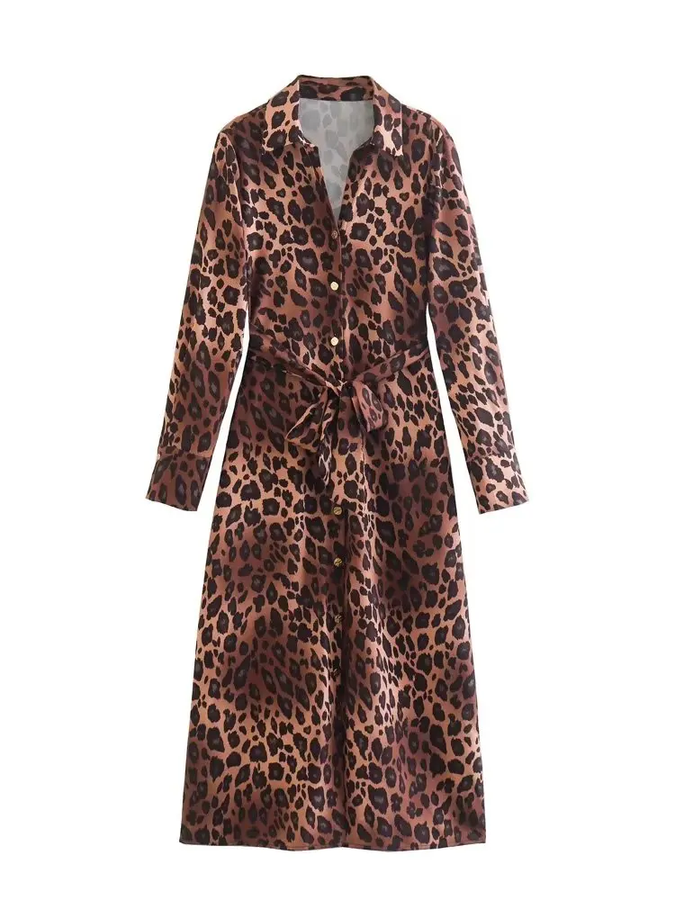 DYLQFS 2022 Новое Женское осеннее платье с леопардовым принтом с поясом винтажное однобортное женское платье с длинным рукавом с лацканами 
DYLQFS 2022 Новое Женское осеннее платье с леопардовым принтом с поясом винтажное однобортное женское платье с длинным рукавом с лацканами