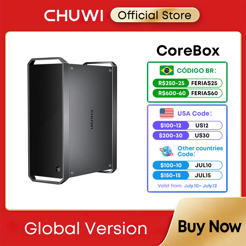 

CHUWI CoreBox 4th Intel Core i3-1215U Gaming PC Intel UHD Graphics 8K Decoding 16GB LPDDR5 512GB SSD WIFI 6 Windows 11 Computer