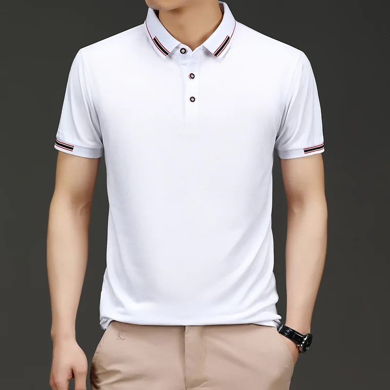 Men's Clothing New Summer Short Sleeves Turn-down Collar Polo T-shirt Business Casual Fashion Breathable Button Striped Tops
Men's Clothing New Summer Short Sleeves Turn-down Collar Polo T-shirt Business Casual Fashion Breathable Button Striped Tops