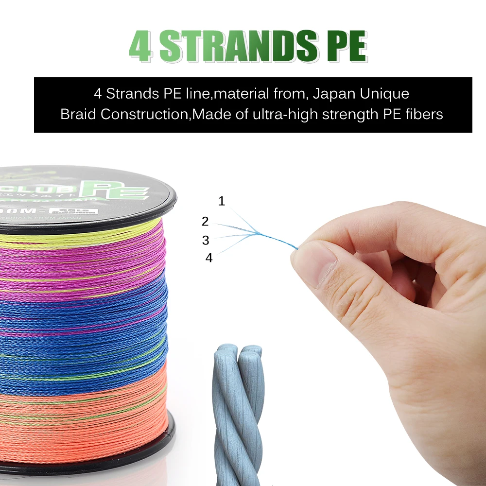 GSF 4strands 500m Super Strong PE Line 12-80LB Fishing Line Mutilament Braid Lines Floating Line Carp Fishing Invisible Line
GSF 4strands 500m Super Strong PE Line 12-80LB Fishing Line Mutilament Braid Lines Floating Line Carp Fishing Invisible Line