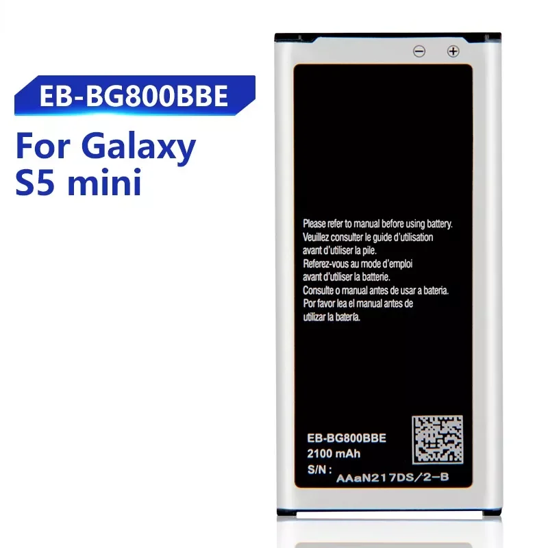 Replacement Battery For Samsung Galaxy S5 mini G870a G870W SM-G800FS5MINI EB-BG800BBE EB-BG800CBE With NFC 2100mAh
Replacement Battery For Samsung Galaxy S5 mini G870a G870W SM-G800FS5MINI EB-BG800BBE EB-BG800CBE With NFC 2100mAh