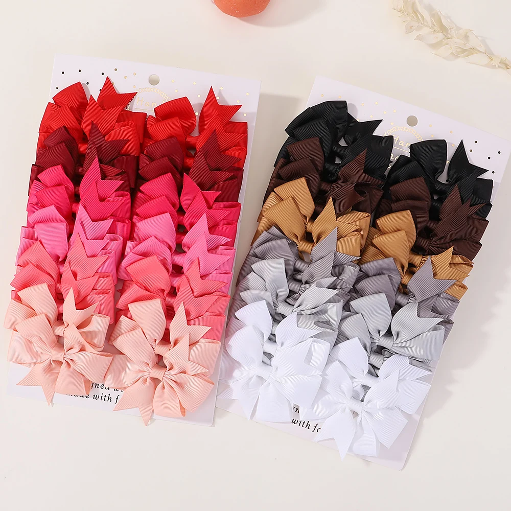 24Pcs/Set Solid Hair Bows Hair Clips Barrettes Headwear Colorful Cute Hairpins Boutique Bowknot Headwear Kids Hair Accessories 
24Pcs/Set Solid Hair Bows Hair Clips Barrettes Headwear Colorful Cute Hairpins Boutique Bowknot Headwear Kids Hair Accessories