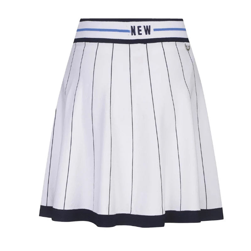 2023 New Knitted Skirt Women's Golf Clothing Stripes with White Sports Skirt Tennis Skirt
2023 New Knitted Skirt Women's Golf Clothing Stripes with White Sports Skirt Tennis Skirt