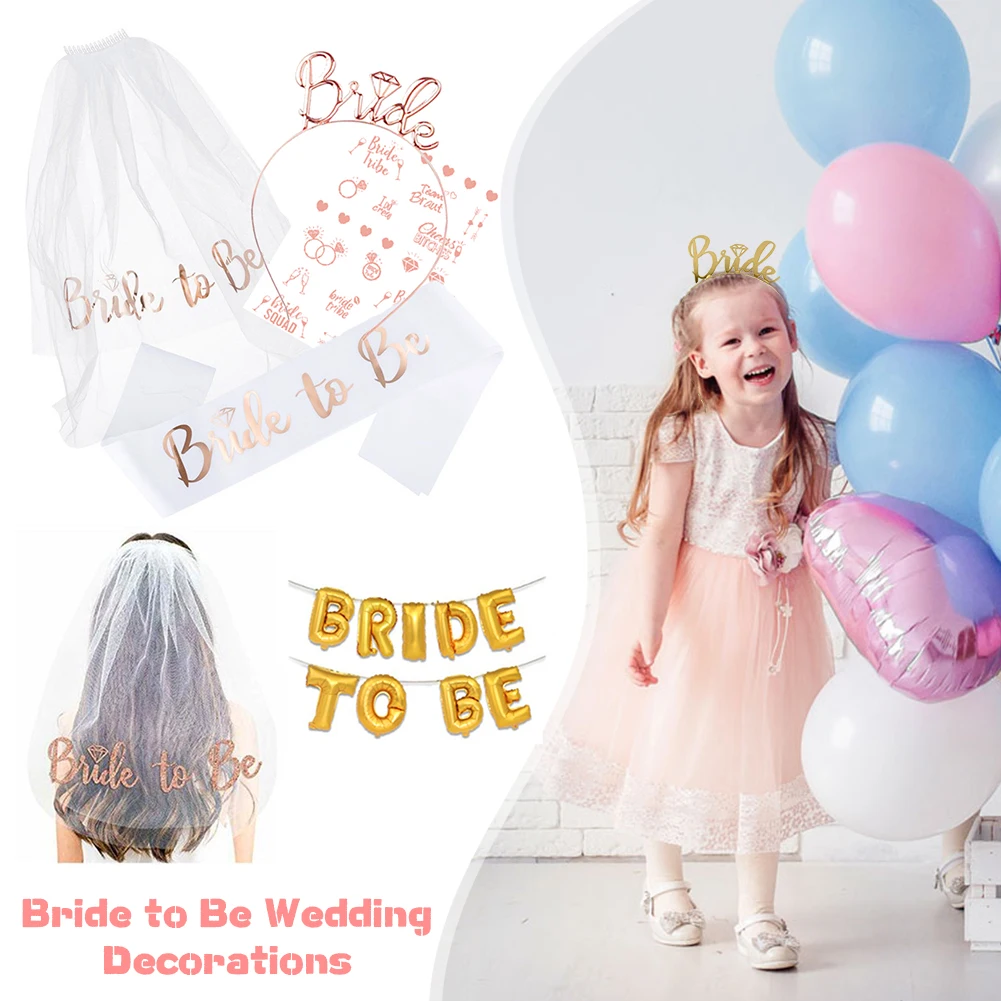 Wedding Decoration Bridal Shower Veil Team Bride To Be Satin Sash Balloon Bachelorette Party Girl Hen Party Decoration Supplies
Wedding Decoration Bridal Shower Veil Team Bride To Be Satin Sash Balloon Bachelorette Party Girl Hen Party Decoration Supplies