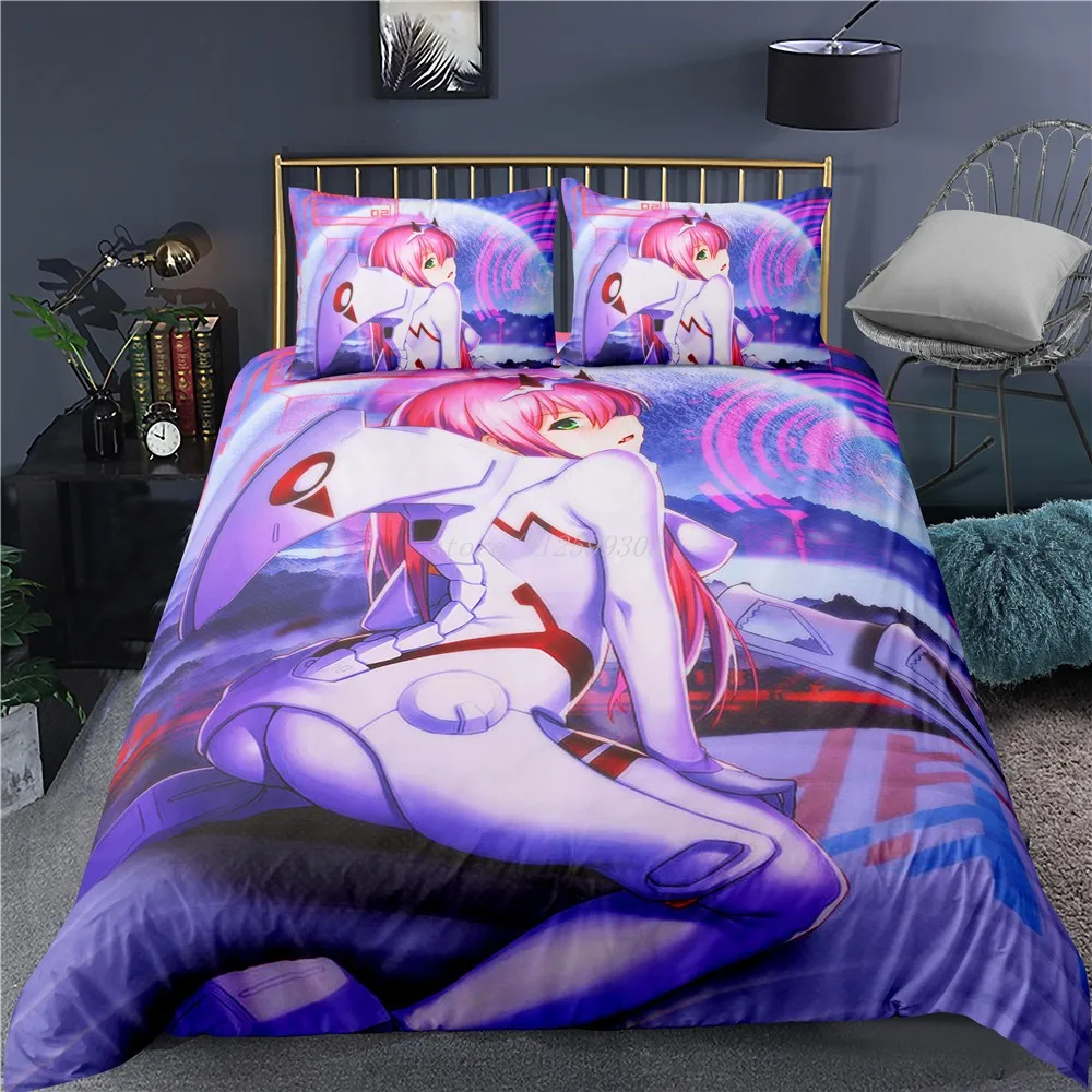 Комплект постельного белья с 3D рисунком из аниме Zero Two Darling In The Franxx, пододеяльник KING Queen, Full Twin, для детей, девушек, декор для спальни
Комплект постельного белья с 3D рисунком из аниме Zero Two Darling In The Franxx, пододеяльник KING Queen, Full Twin, для детей, девушек, декор для спальни