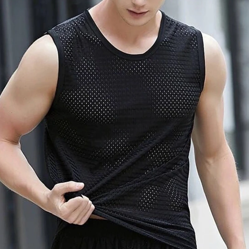 Men Ice Silk Tank Tops Underwear Mens Undershirt Transparent Shirts Male Bodyshaper Wrestling Fitness Mesh Breathable Singletss
Men Ice Silk Tank Tops Underwear Mens Undershirt Transparent Shirts Male Bodyshaper Wrestling Fitness Mesh Breathable Singletss